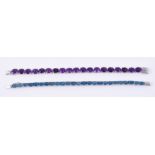 An amethyst line bracelet