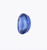 † An oval mixed cut unmounted sapphire