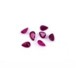 A parcel of pear cut rubies