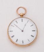 Unsigned, Gold open face pocket watch