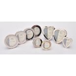 Six silver mounted circular photo frames by Carr's of Sheffield Ltd.