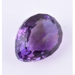 † A briolette amethyst