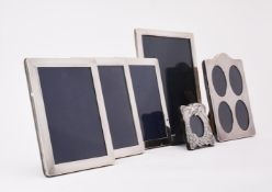 A collection of six silver mounted photo frames