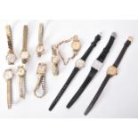 A collection of Omega ladies wrist watches