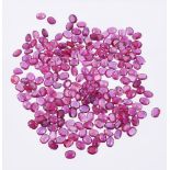 † A packet of oval cut rubies