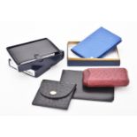 Asprey, a black leather notepad