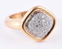 An 18 carat yellow gold and diamond dress ring
