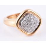 An 18 carat yellow gold and diamond dress ring