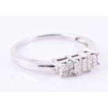 A princess cut diamond ring