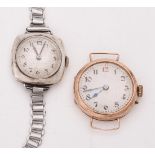 Unsigned, Lady's 9 carat gold wrist watch