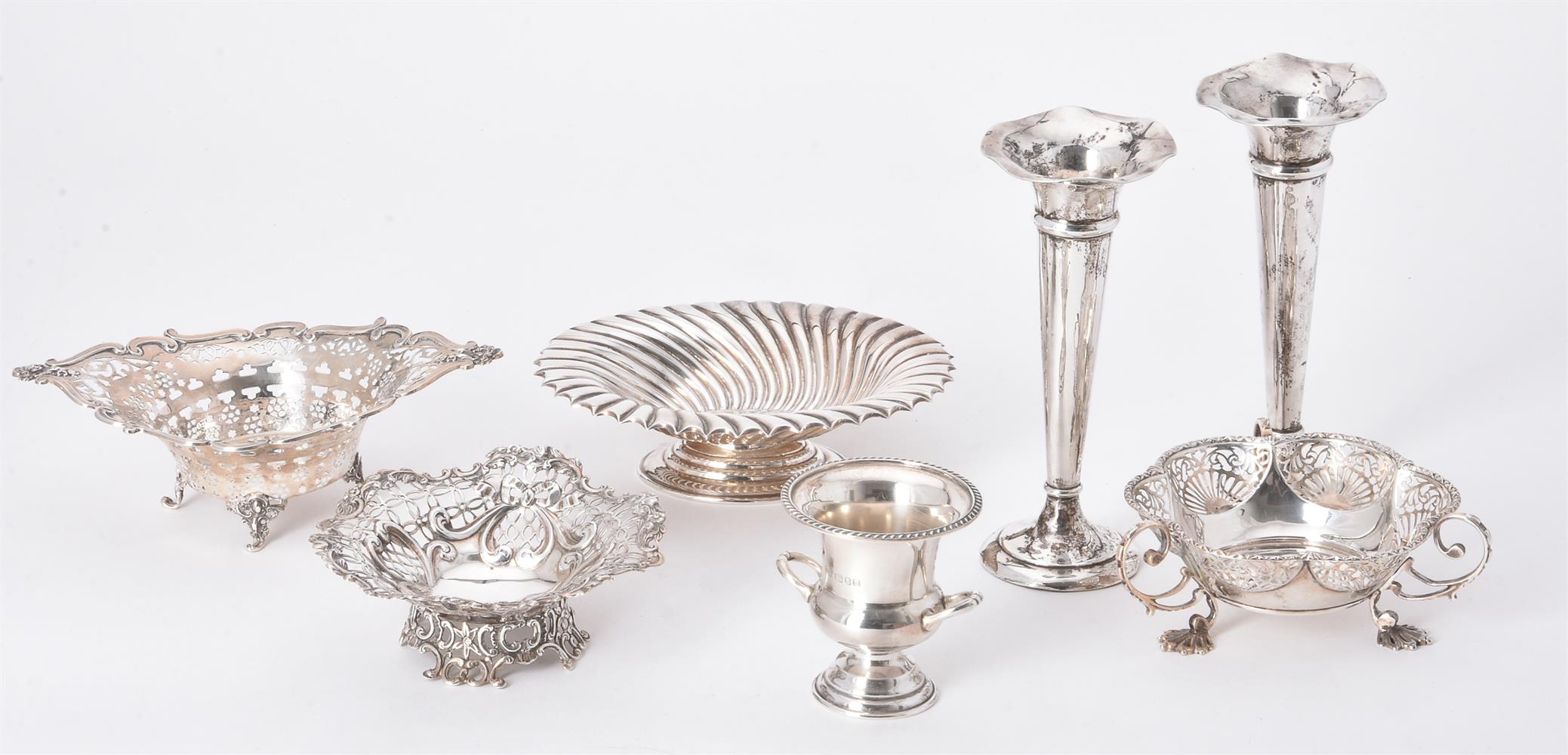 A collection of silver items