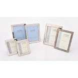 Six silver mounted rectangular photo frames by Carr's of Sheffield Ltd.