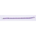 An amethyst line bracelet