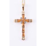 A citrine and diamond cross