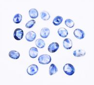 † A packet of oval cut sapphires