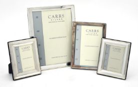 Four silver mounted rectangular photo frames by Carr's of Sheffield Ltd.