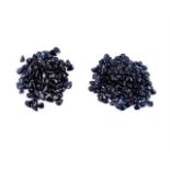 † Two packets of unmounted sapphires