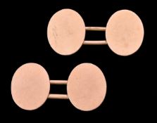 A pair of early 20th century gold cufflinks