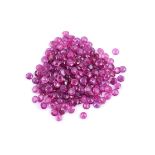 † A packet of circular cut rubies