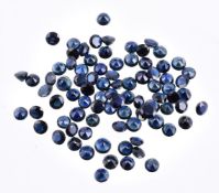 † A packet of circular cut unmounted sapphires