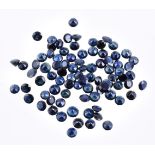 † A packet of circular cut unmounted sapphires