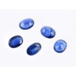 Five oval cut sapphires