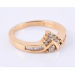 An 18 carat yellow gold diamond dress ring