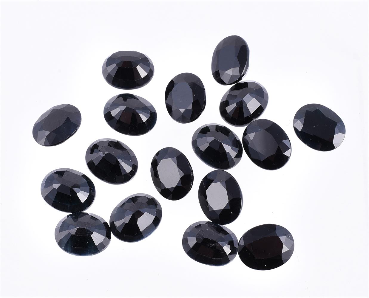 † A packet of oval cut sapphires