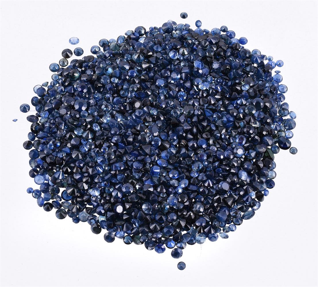 † A packet of various unmounted sapphires