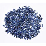 † A packet of unmounted sapphires