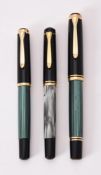Pelikan, Souveran, a black and green rollerball pen