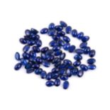 † A parcel of oval cabochon sapphires