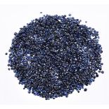 † A packet of circular cut sapphires