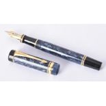 Parker, Duofold Centennial, a blue marbled fountain pen