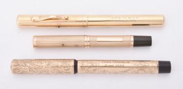 A 9 carat gold fountain pen
