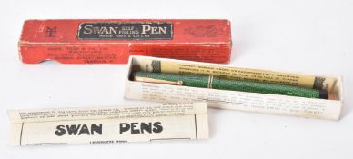 Mabie Todd & Co., Swan, a green Lizard fountain pen