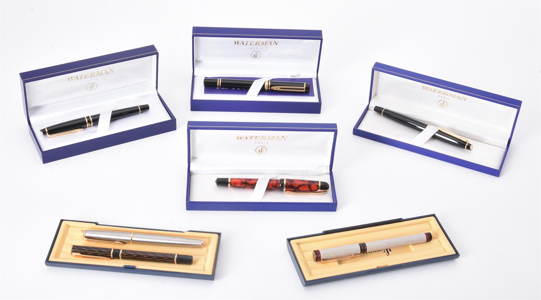 Waterman, a collection of various fountain pens
