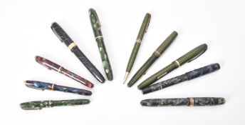 Conway Stewart, a collection of various vintage fountain pens