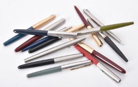 A collection of Parker fountain pens