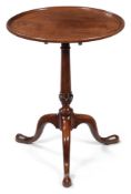 A George III mahogany tripod table