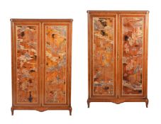 A pair of French wardrobes