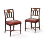 Y A Pair of Regency mahogany side chairs
