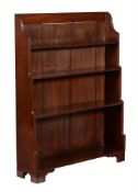 A mahogany waterfall bookcase