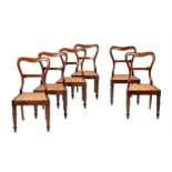 Y A set of six George IV rosewood dining chairs