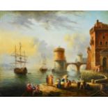 Manner of Anton Schranz Jnr, Harbour scene