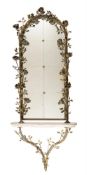 A gilt-metal wall mirror