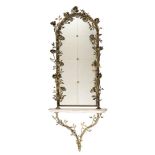 A gilt-metal wall mirror