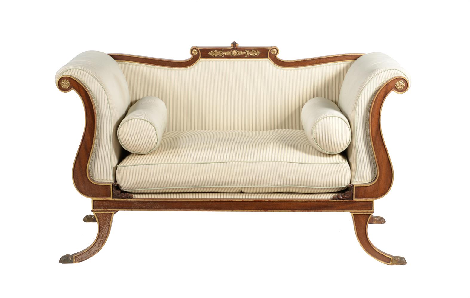 A mahogany and parcel gilt sofa - Image 2 of 6