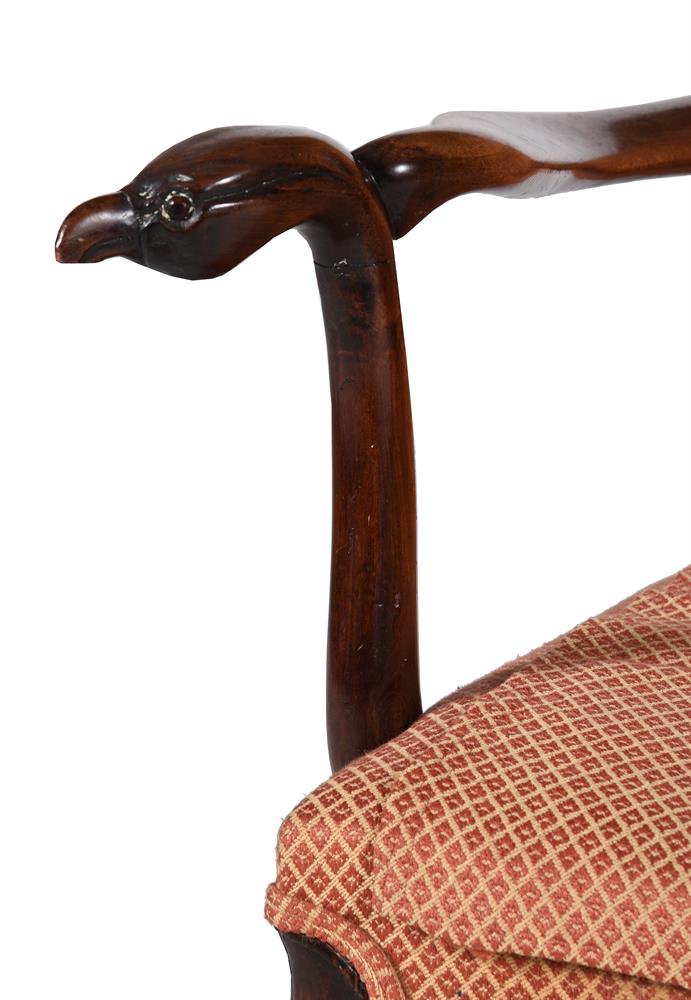 A walnut library armchair - Image 4 of 6