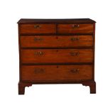 A George mahogany chest of drawers